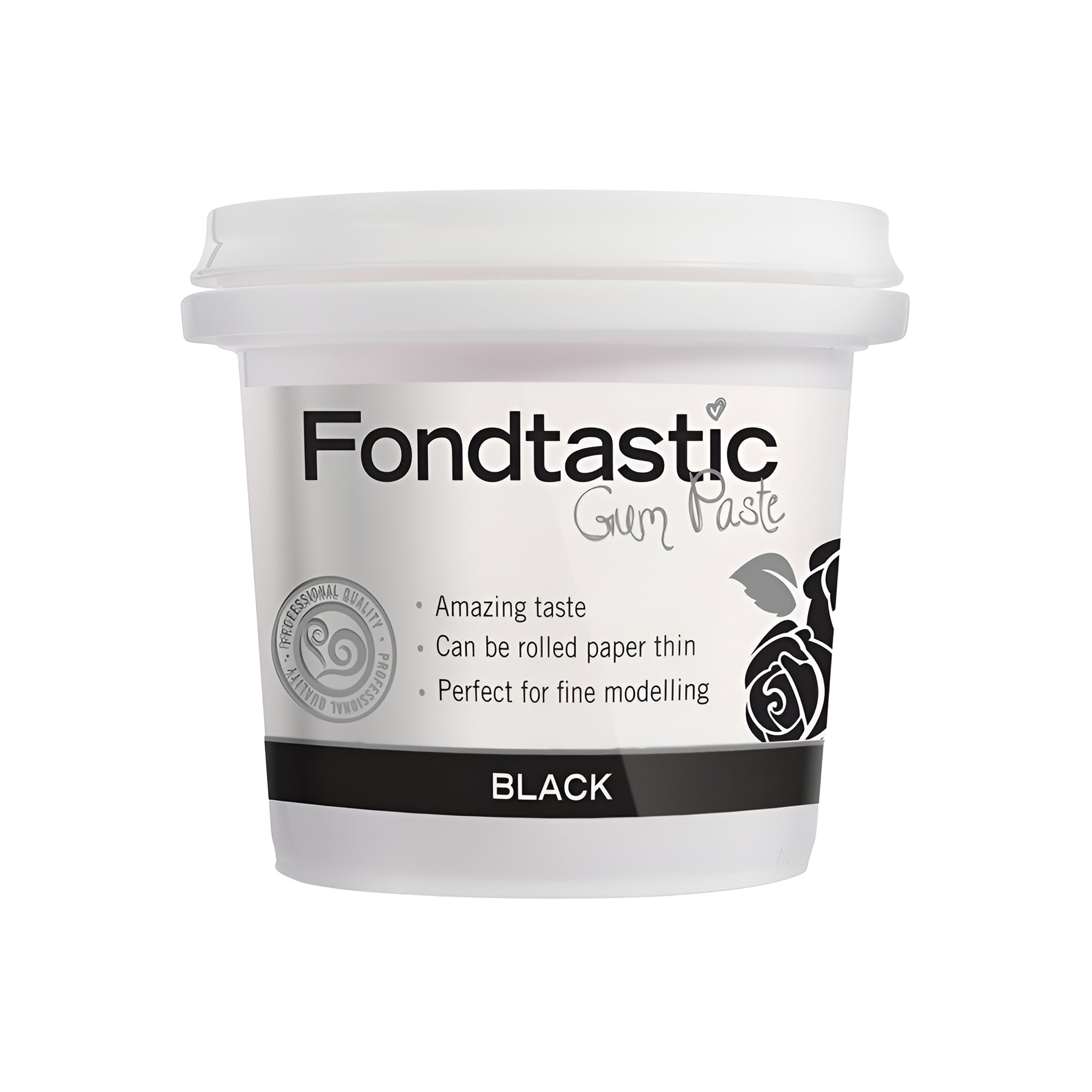 Fondtastic Rtu Gum Paste Black 8oz
