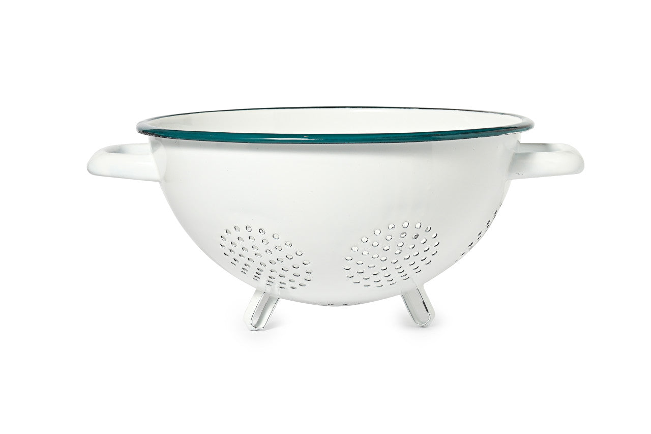 St. Clare White Enamel Colander 24cm