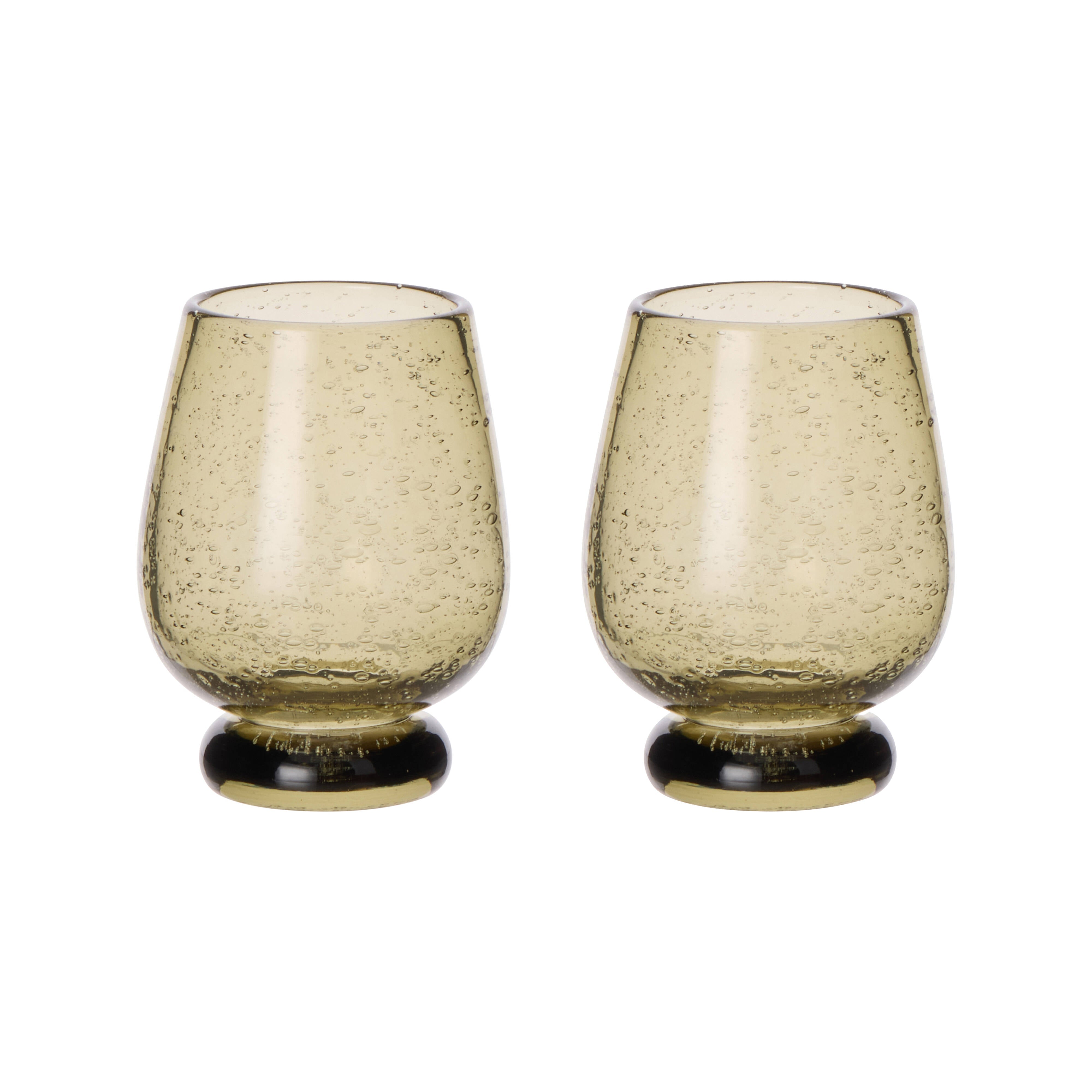 Amalfi Form Tumbler 2 Piece Set 9x9x12cm (450ml) Green