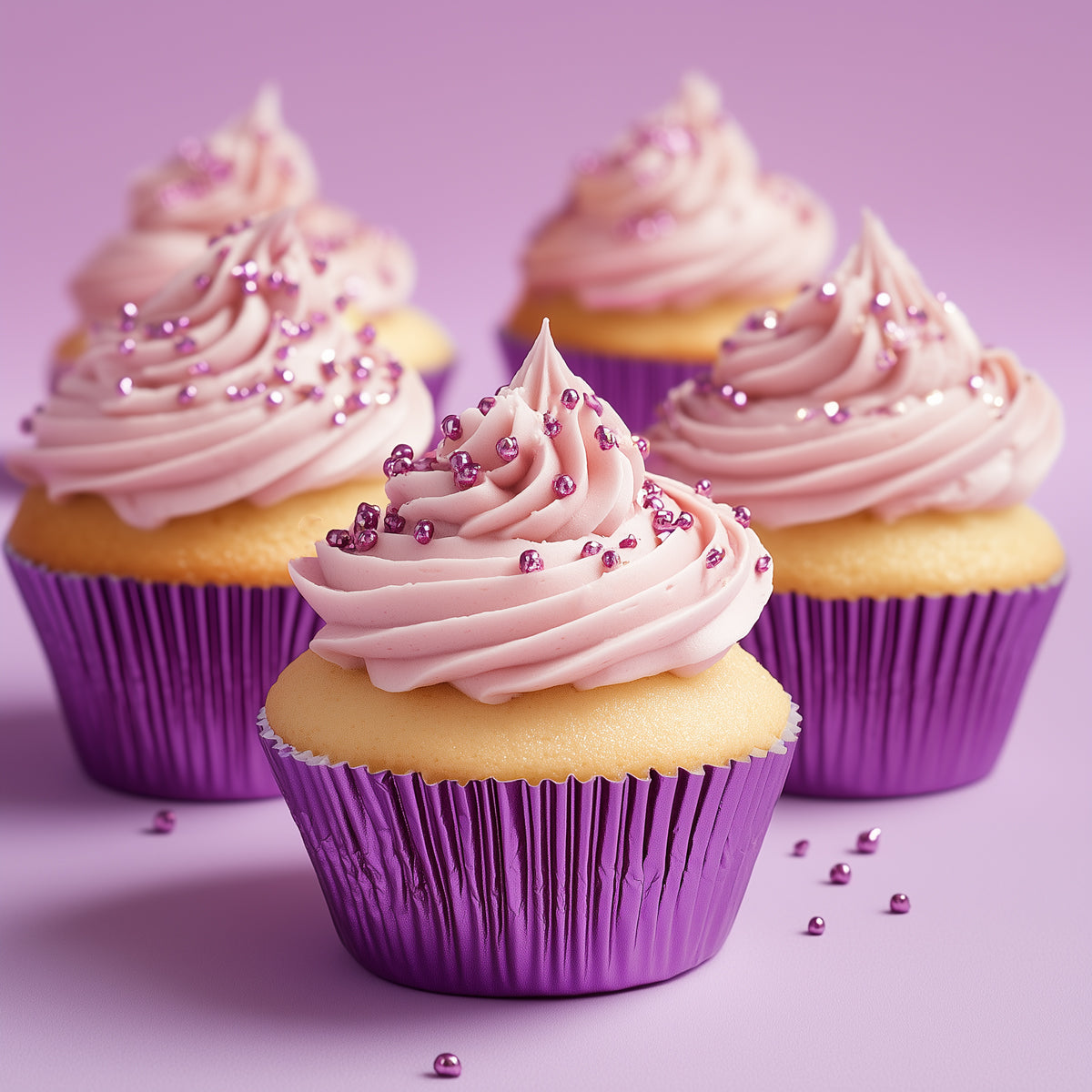 Papyrus Medium Foil Baking Cups Base Purple 44mm 50 Pack