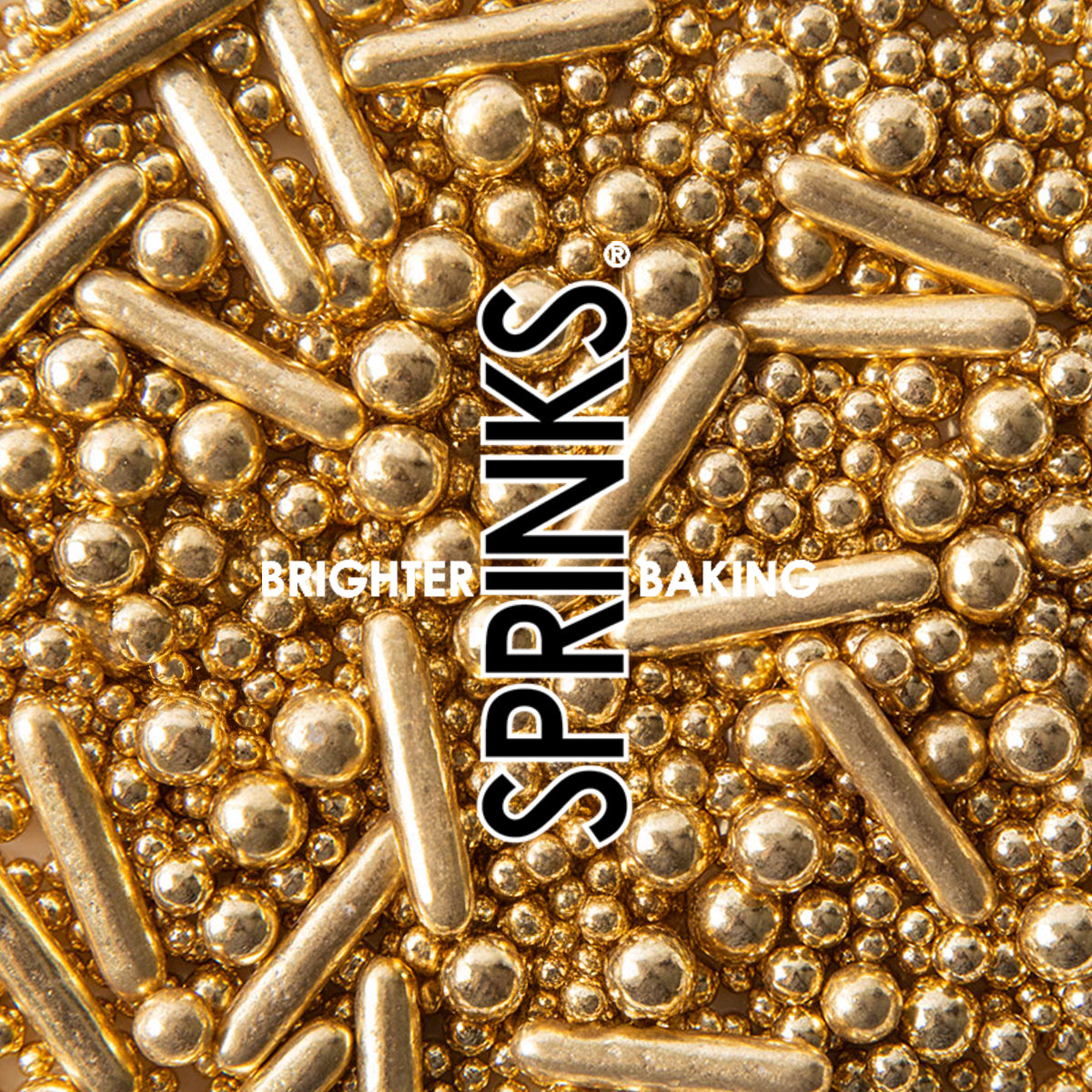 Sprinks Bubble & Bounce Shiny Gold Sprinkles 500g