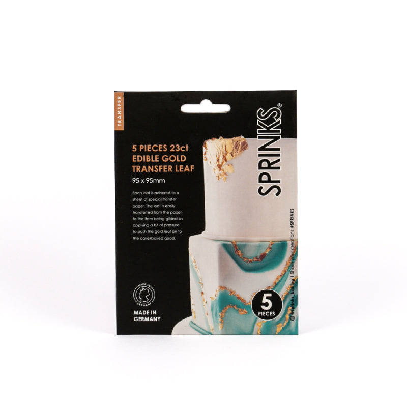 Sprinks Edible Gold Leaf 23kt Book of Transfer 5 Sheet