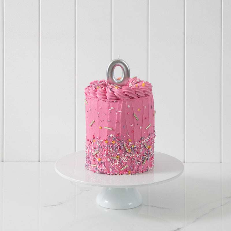 Cake & Candle Candle Number 0 Silver