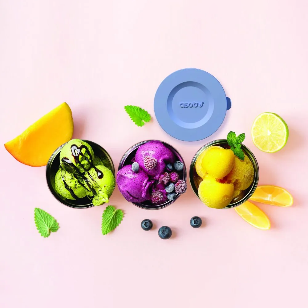 Asobu Thermo Bowl 3 Piece Set 270ml - Black/Silver/White