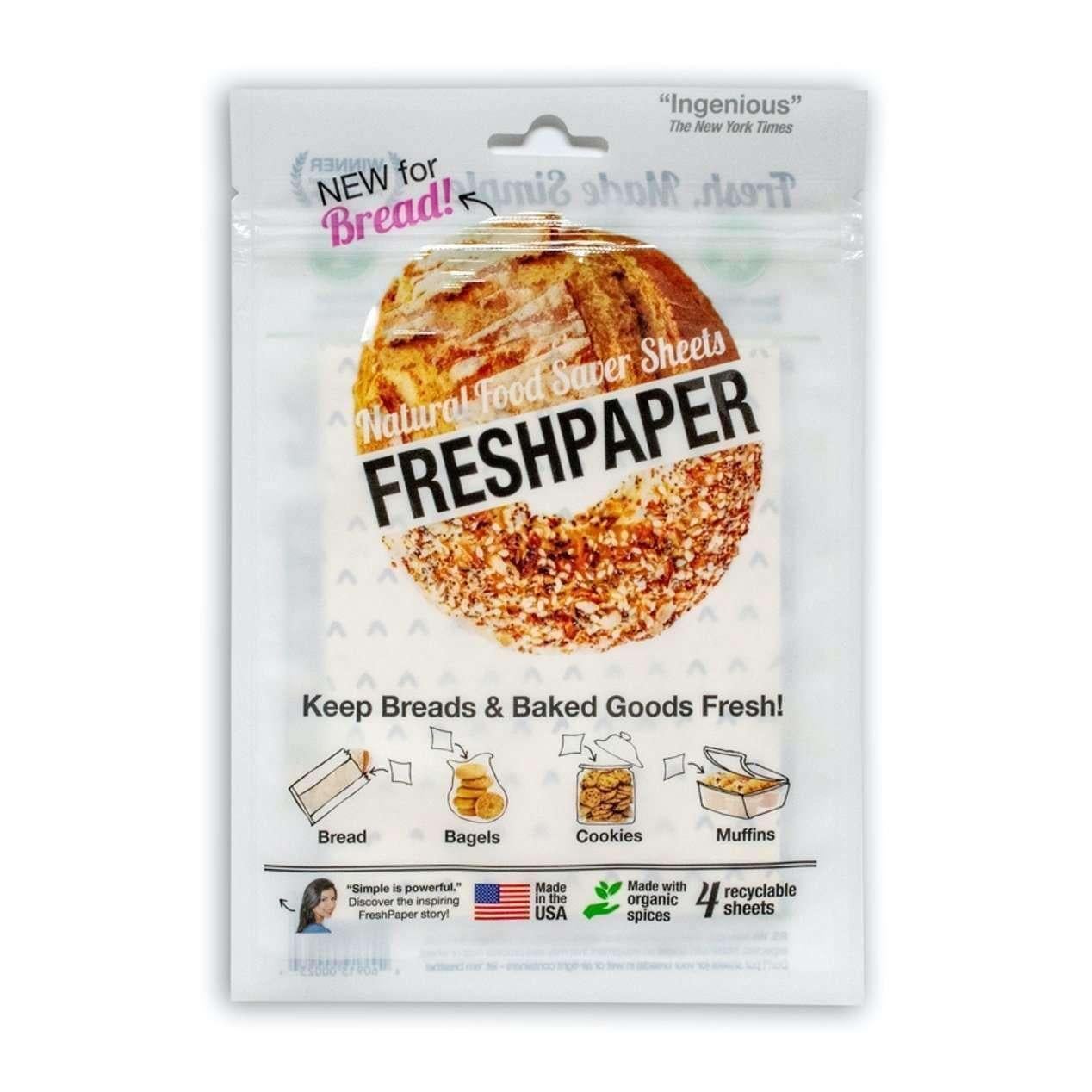 FreshPaper Bread Saver Sheets 4 Pack