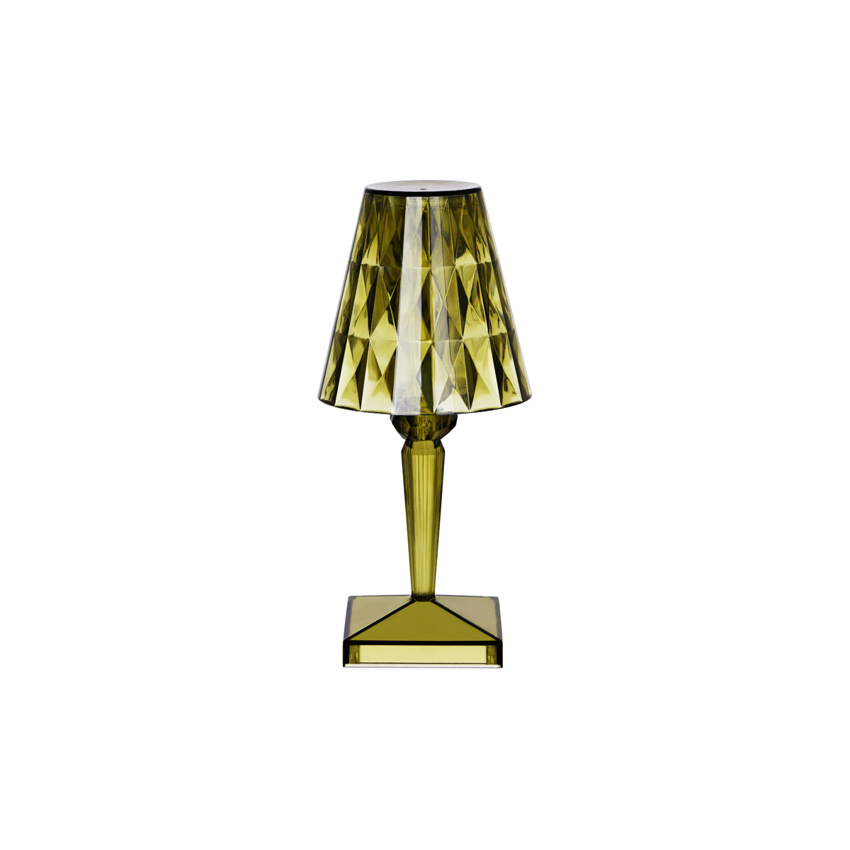 Tablekraft Ambience Crystal Cordless LED Table Lamp Green