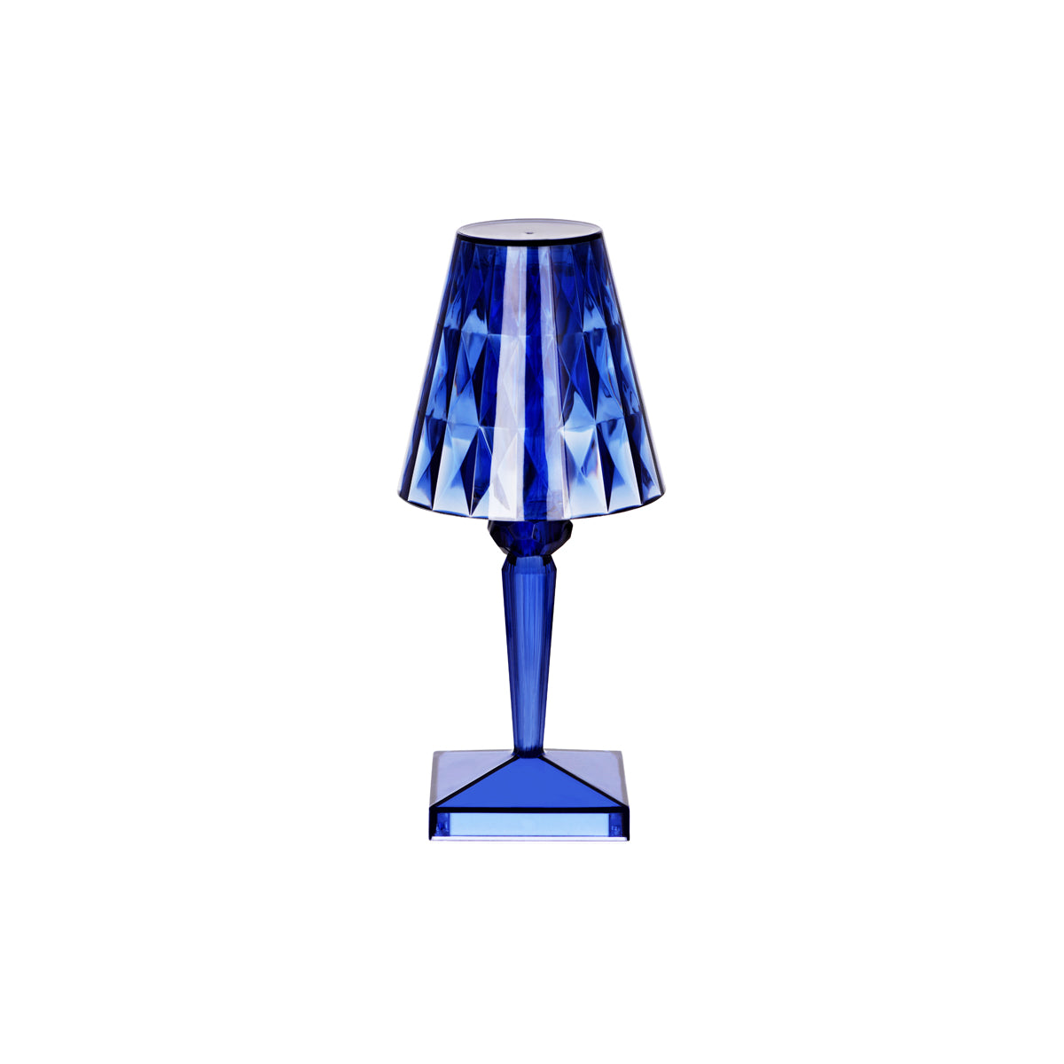 Tablekraft Ambience Crystal Cordless LED Table Lamp Blue