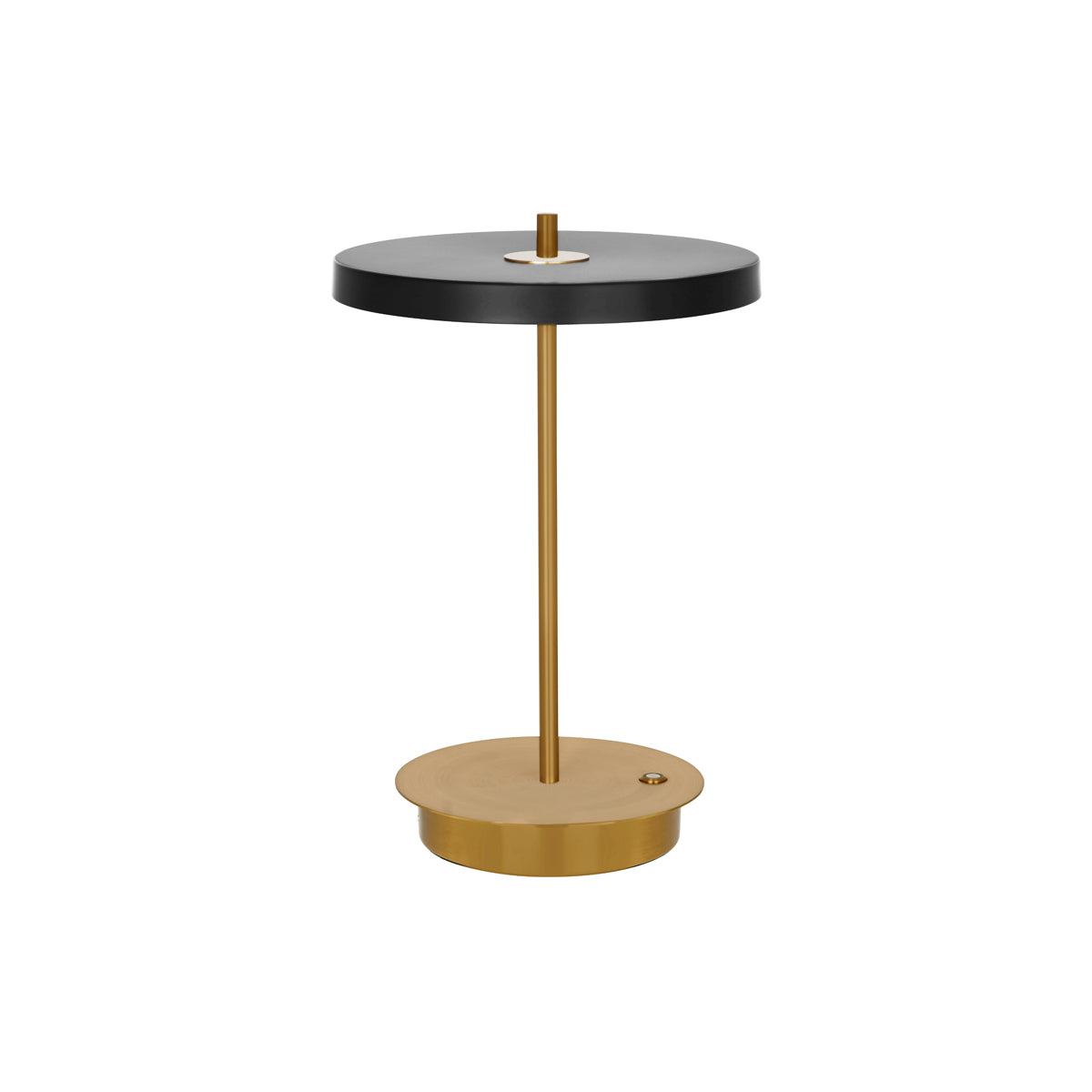 Tablekraft Ambience Camilla Cordless LED Table Lamp Brass & Black