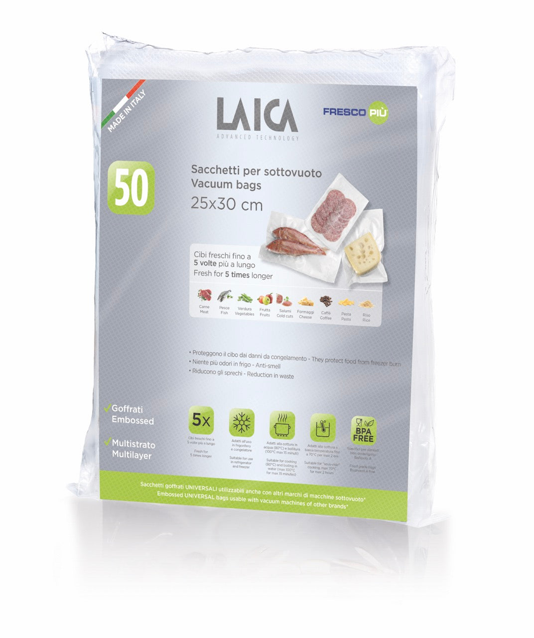 Laica Vacuum Bags 25 x 30cm - Pack of 50
