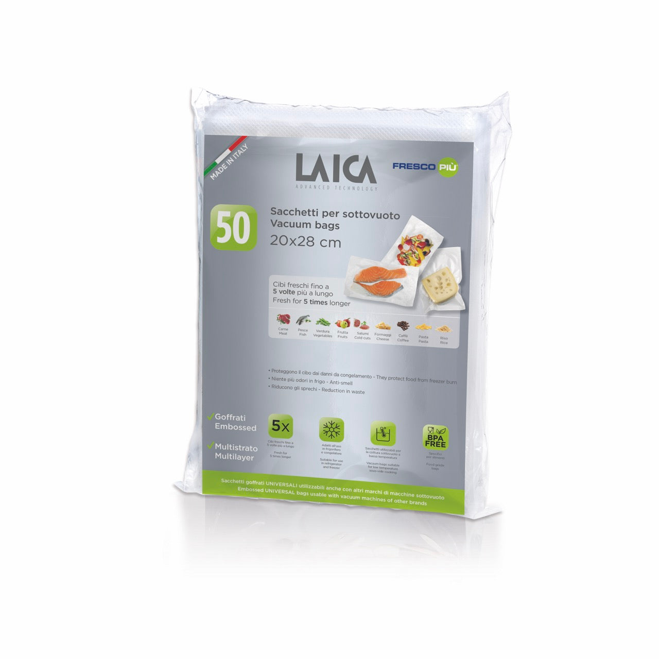 Laica Vacuum Bags 20 x 28cm - Pack of 50
