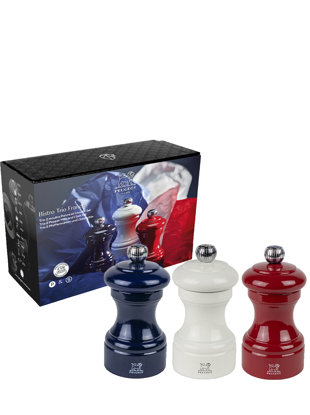 Peugeot Bistro Salt/Pepper Mill Trio - 10cm