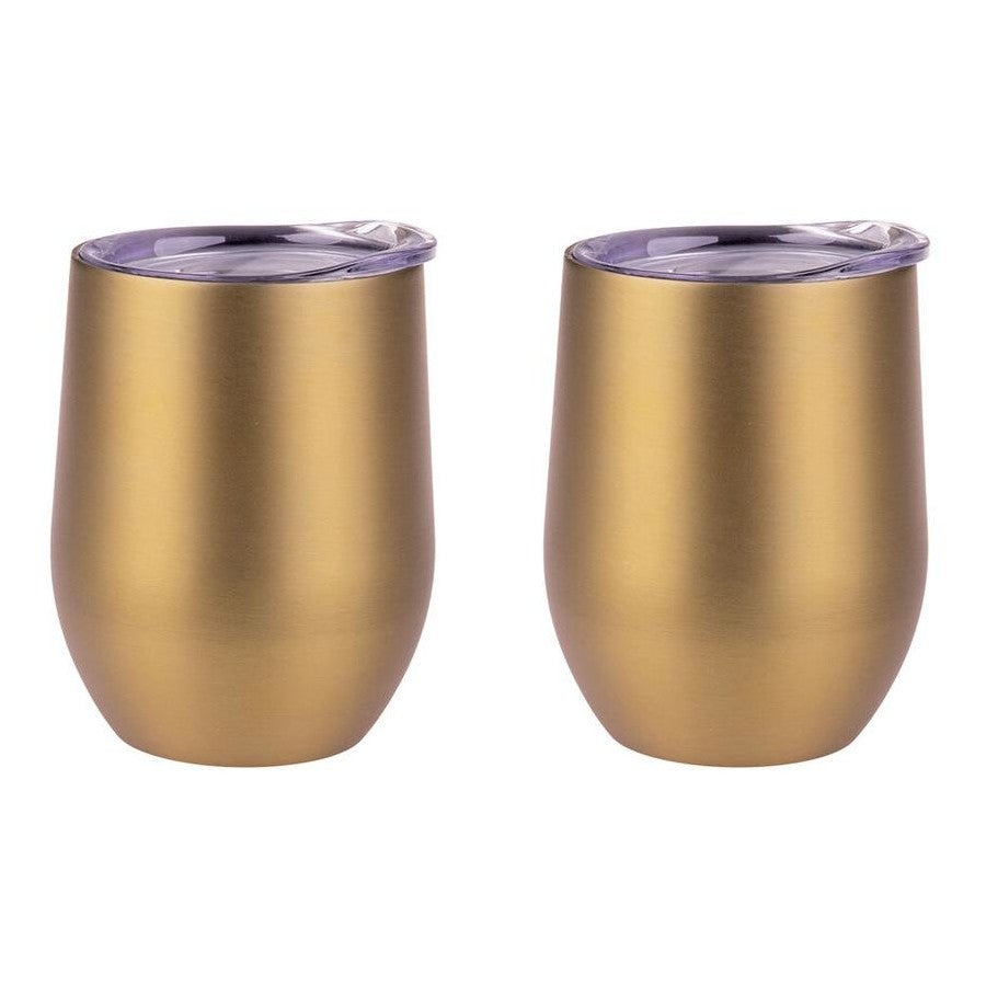Oasis 2 Piece Double Wall Insulated Wine Tumbler Gift Set 330ml - Champagne