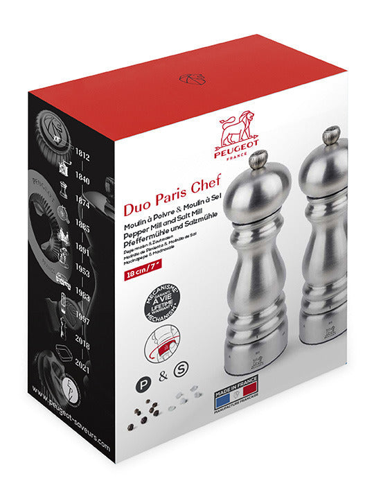 Paris Chef u'Select Salt and Pepper Mill Duo - 18cm