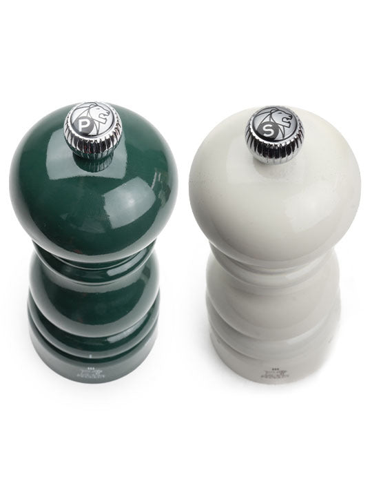 Peugeot Parisrama u'Select Salt & Pepper Mills Duo Gift Set - 15cm + Matt Black Bamboo Tray