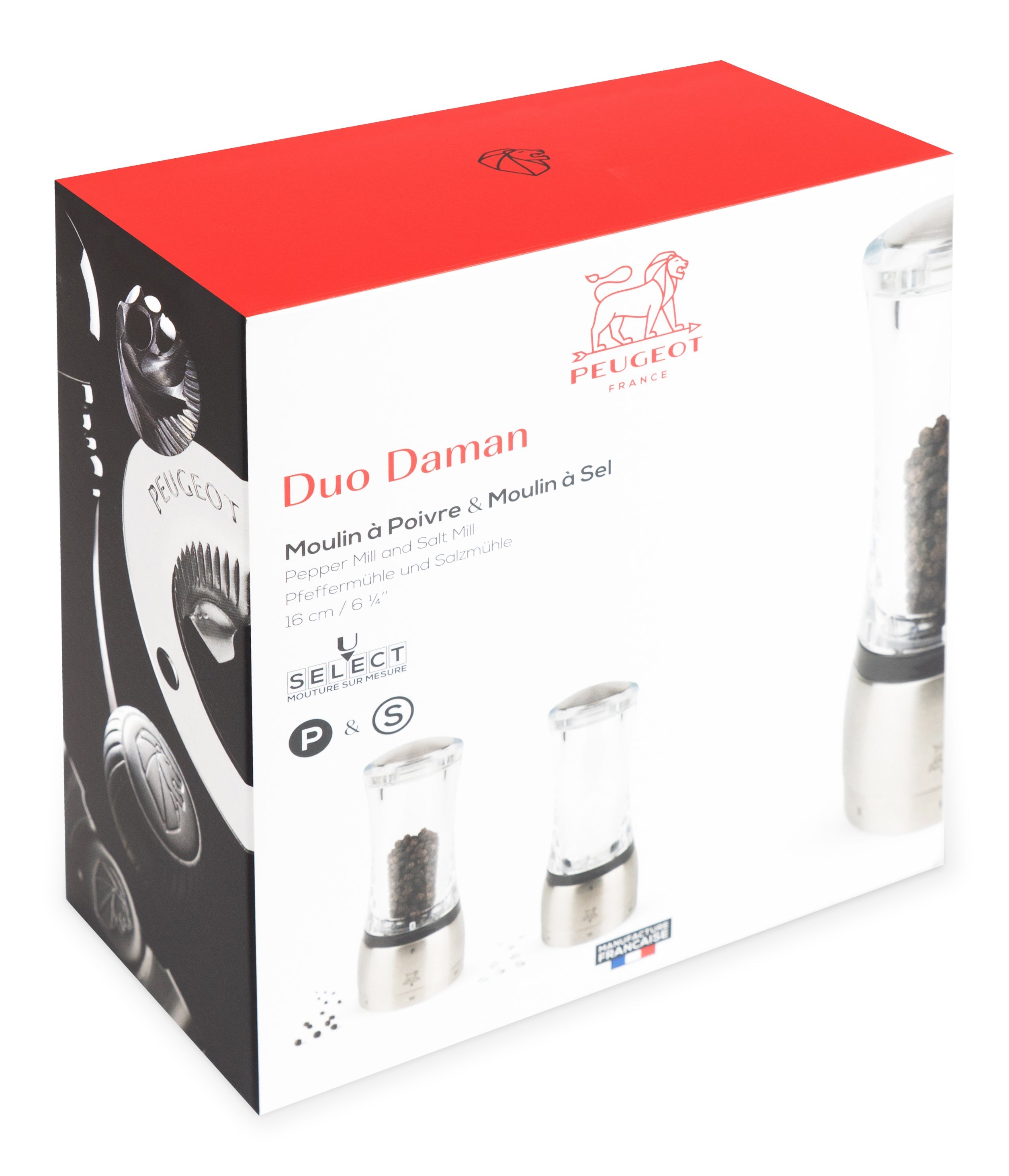 Peugeot Daman u'Select Salt & Pepper Mills Duo - 16 cm