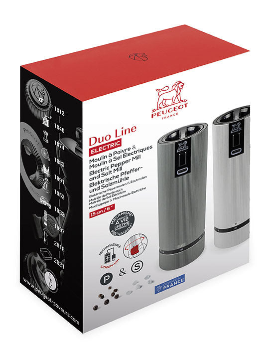 Peugeot Line Electric u'Select Salt & Pepper Mill Duo - 15cm
