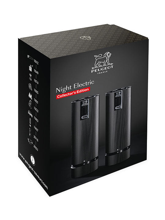 Peugeot Line Night Electric u'Select Salt & Pepper Mill Gift Set - 15cm