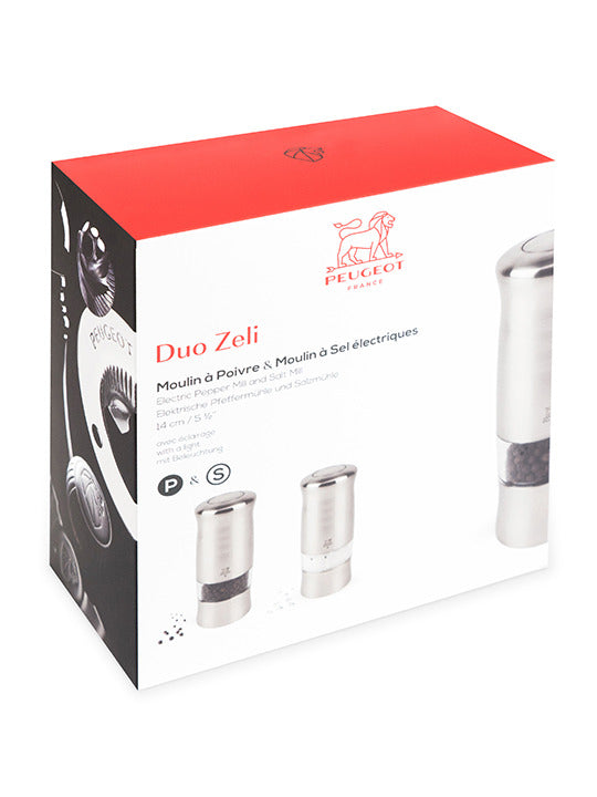Peugeot Zeli Electric Pepper & Salt Mills Duo - 14cm