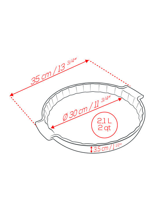 Peugeot Appolia Tart Dish - 30cm