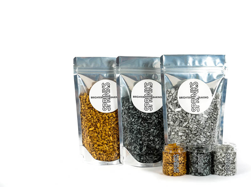 Sprinks Large Rock Sugar Sprinkles Gold 500g