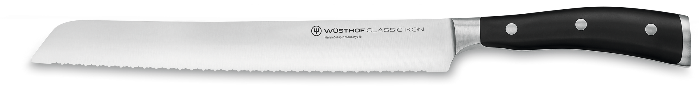 Wusthof Classic Ikon Black Precision Double-Serrated Bread Knife - 23cm