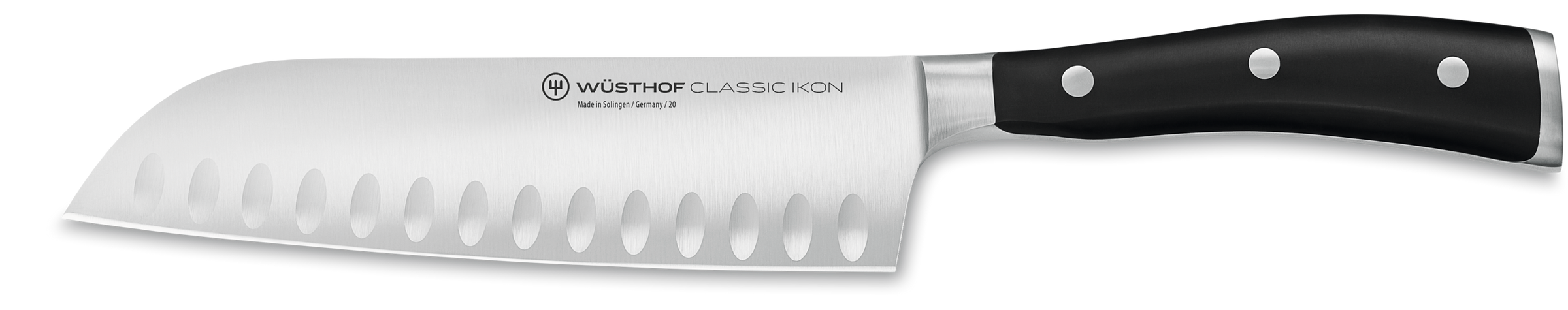 Wusthof Classic Ikon Black Santoku Knife - 17cm