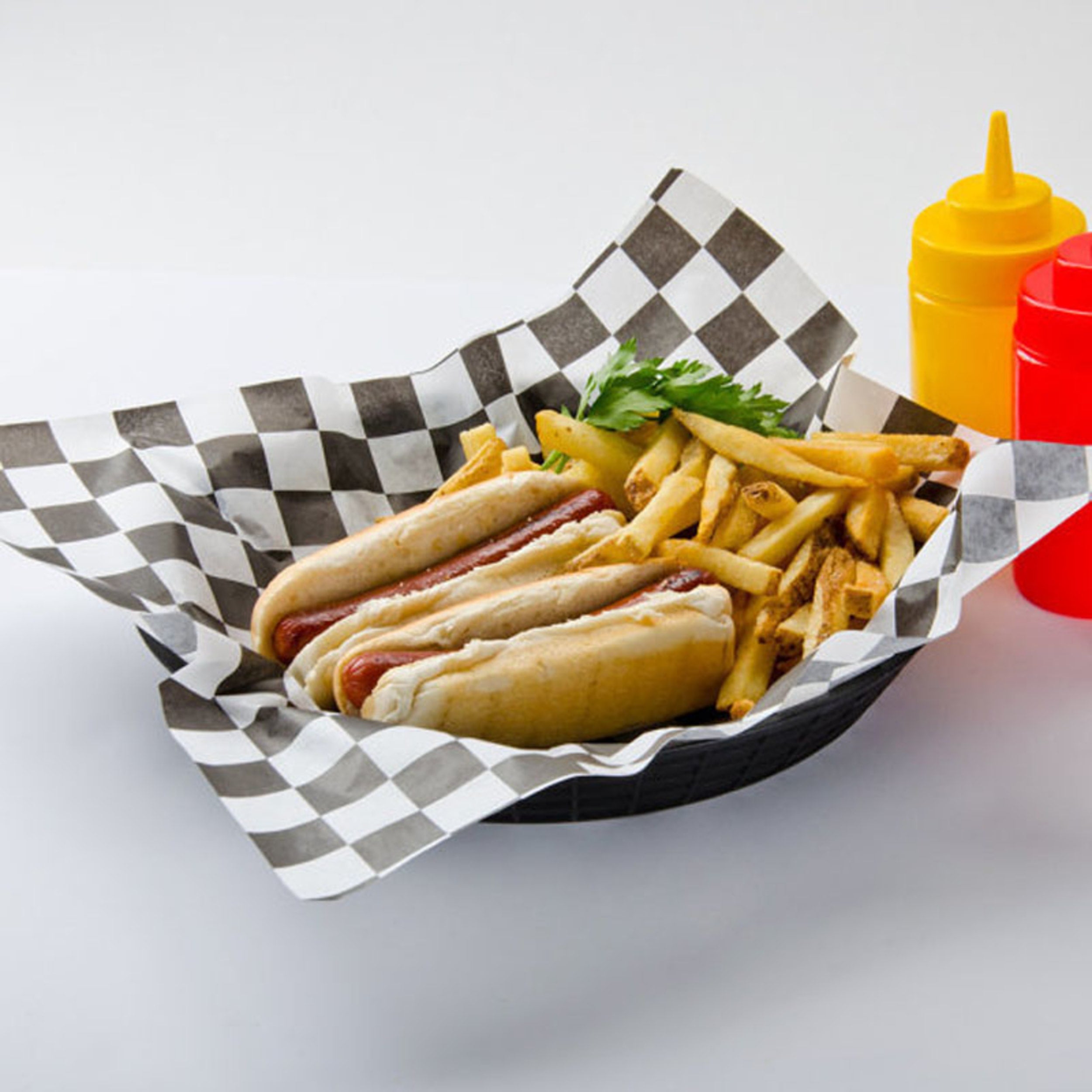 Catering Collection Greaseproof Paper Blk Check 28gsm 1/4Cut 200x300mm Ream 200