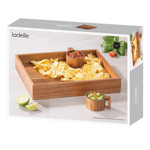 Ladelle Gather Reversible Chip & Dip Tray with Bowls