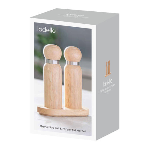 Ladelle Gather Blonde 3pc Salt & Pepper Grinder Set