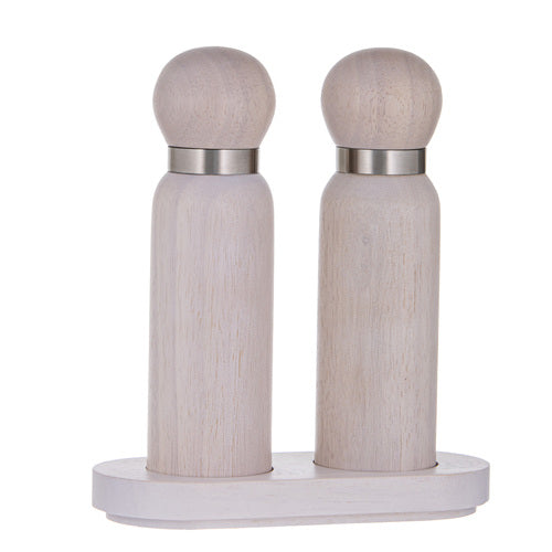Ladelle Gather White Wash 3pc Salt & Pepper Grinder Set