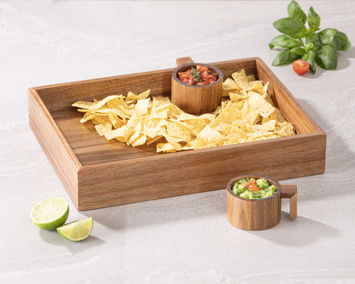 Ladelle Gather Reversible Chip & Dip Tray with Bowls