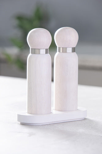 Ladelle Gather White Wash 3pc Salt & Pepper Grinder Set