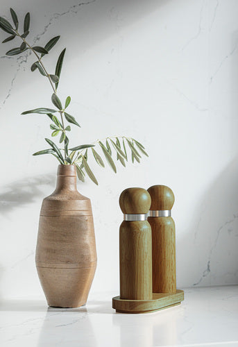 Ladelle Gather Natural 3pc Salt & Pepper Grinder Set