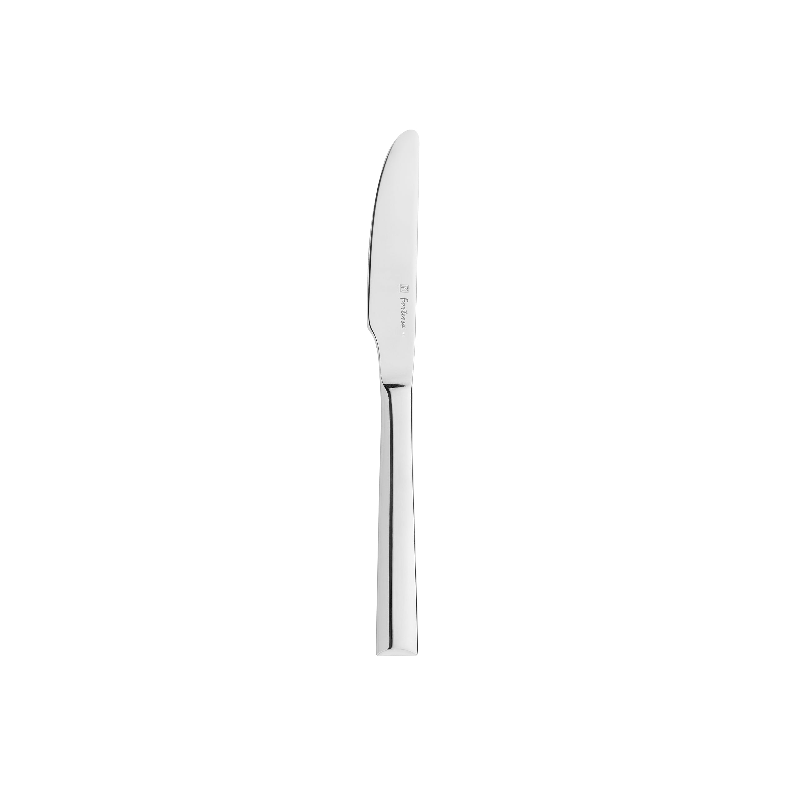 Fortessa Still Dessert Knife (Solid Handle - Silver) (12 Pack)