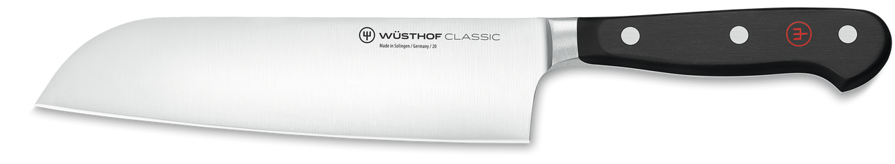 Wusthof Classic Black Santoku Knife - 17cm