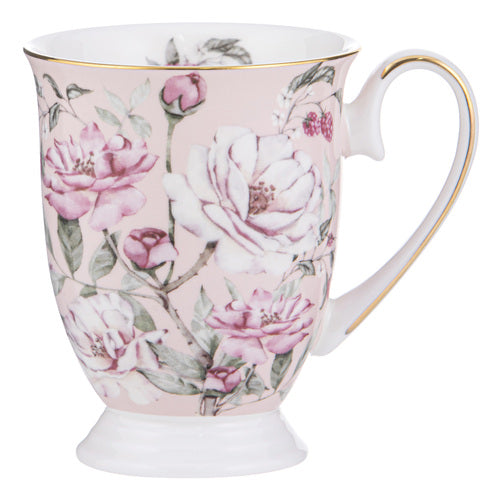 Ashdene Raspberry Rose Pink Footed Mug