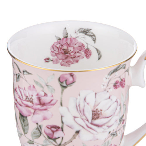Ashdene Raspberry Rose Pink Footed Mug