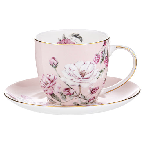 Ashdene Raspberry Rose Cup & Saucer