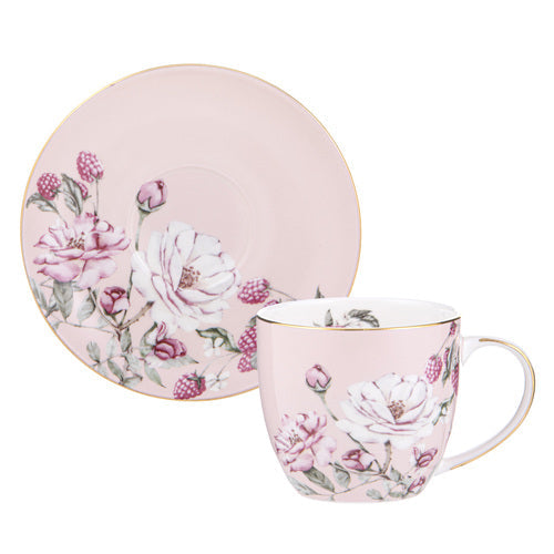 Ashdene Raspberry Rose Cup & Saucer
