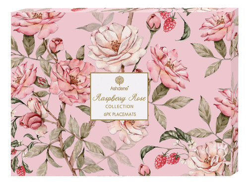 Ashdene Raspberry Rose 6pk Placemat