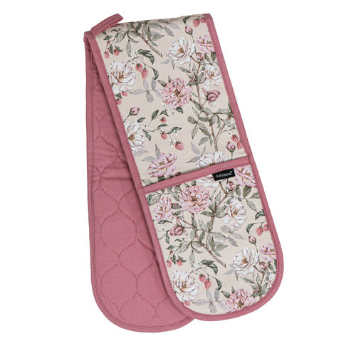Ashdene Raspberry Rose Double Oven Mitt
