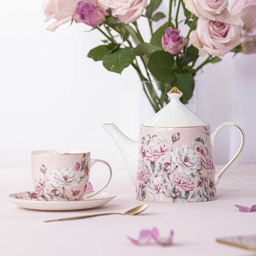 Ashdene Raspberry Rose Cup & Saucer