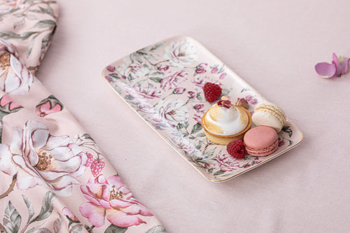 Ashdene Raspberry Rose Rectangle Platter