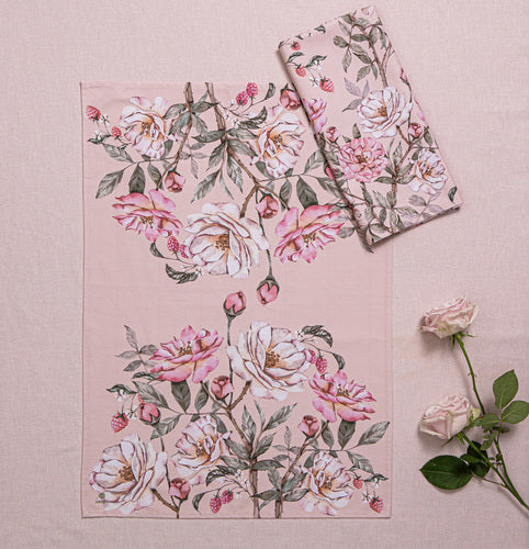 Ashdene Raspberry Rose 2pk Kitchen Towel