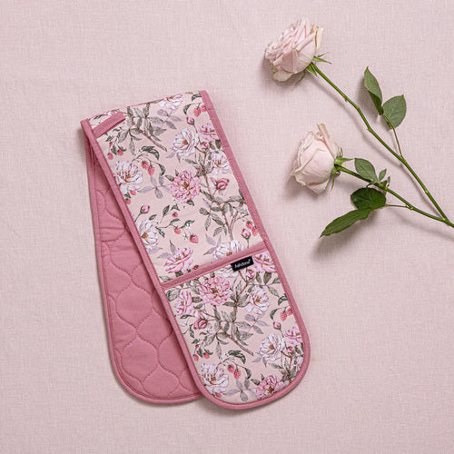 Ashdene Raspberry Rose Double Oven Mitt