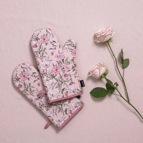 Ashdene Raspberry Rose 2pk Oven Mitt
