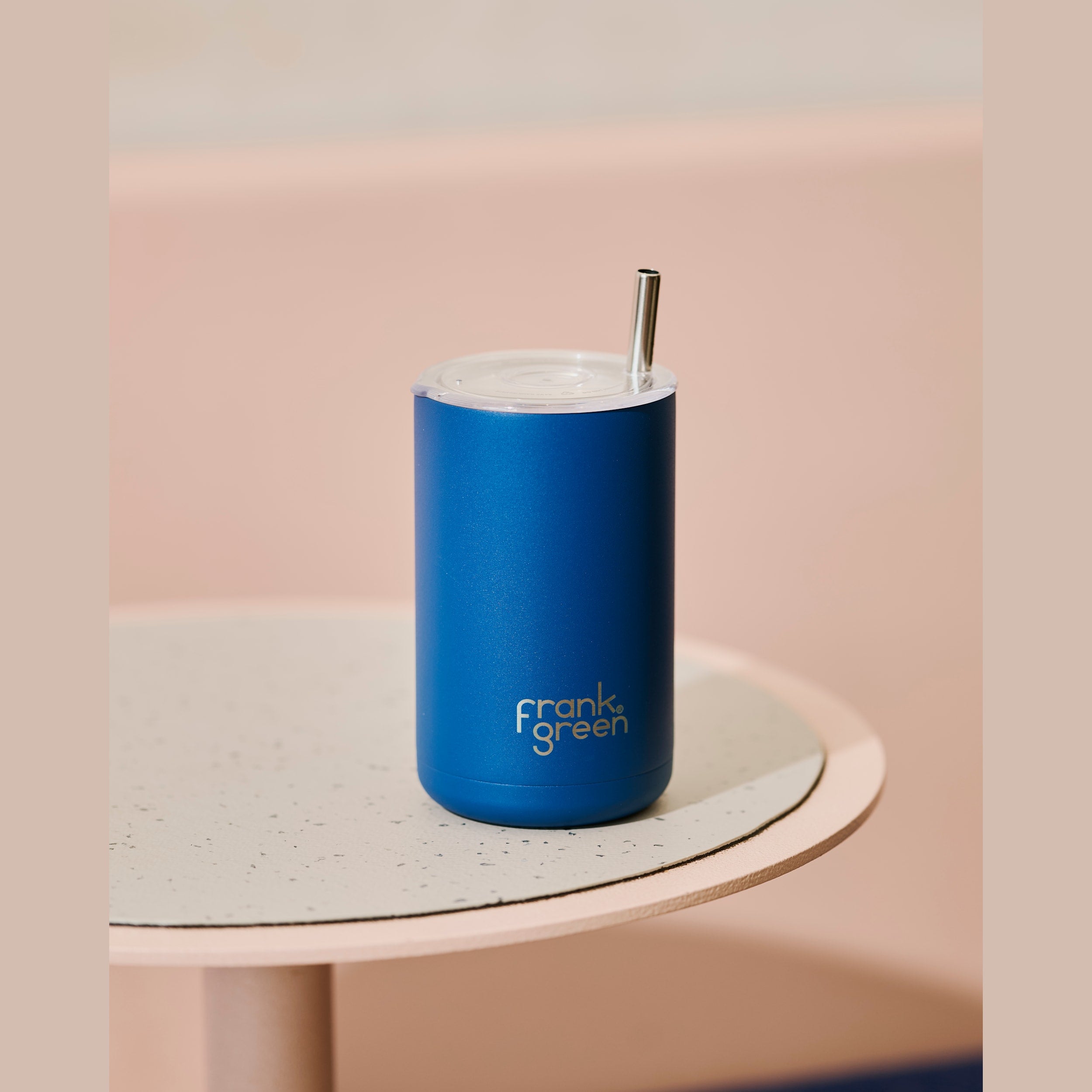 frank green 15oz Iced Coffee Cup with Straw - Deep Ocean