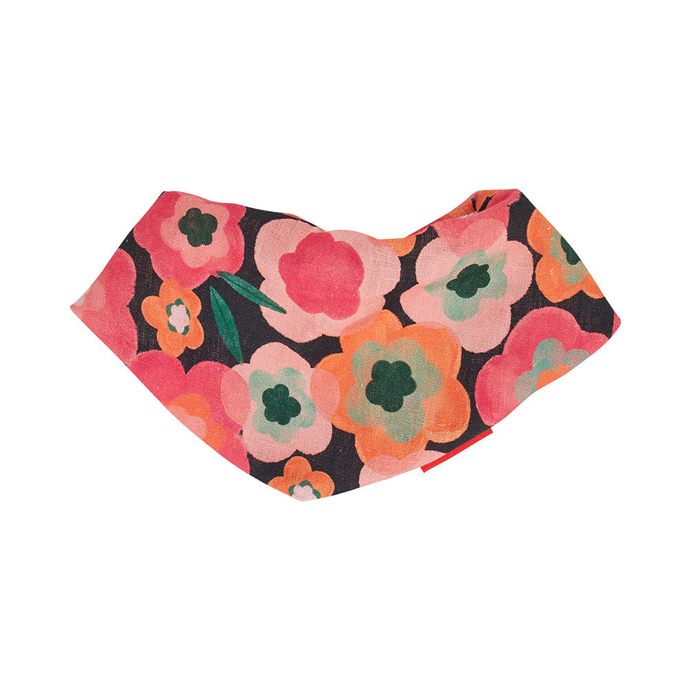 Annabel Trends Linen Bandana Bib Midnight Blooms