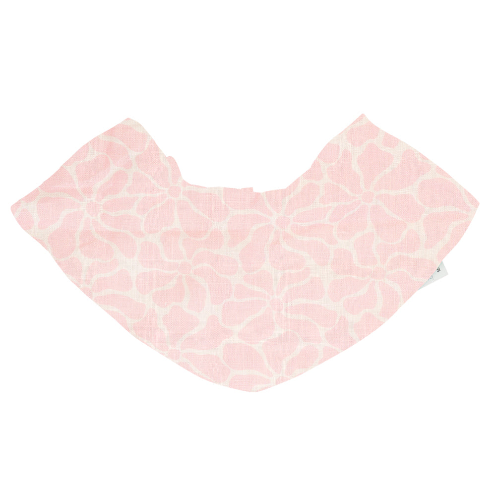 Annabel Trends Linen Bandana Bib Pink Petal Floral