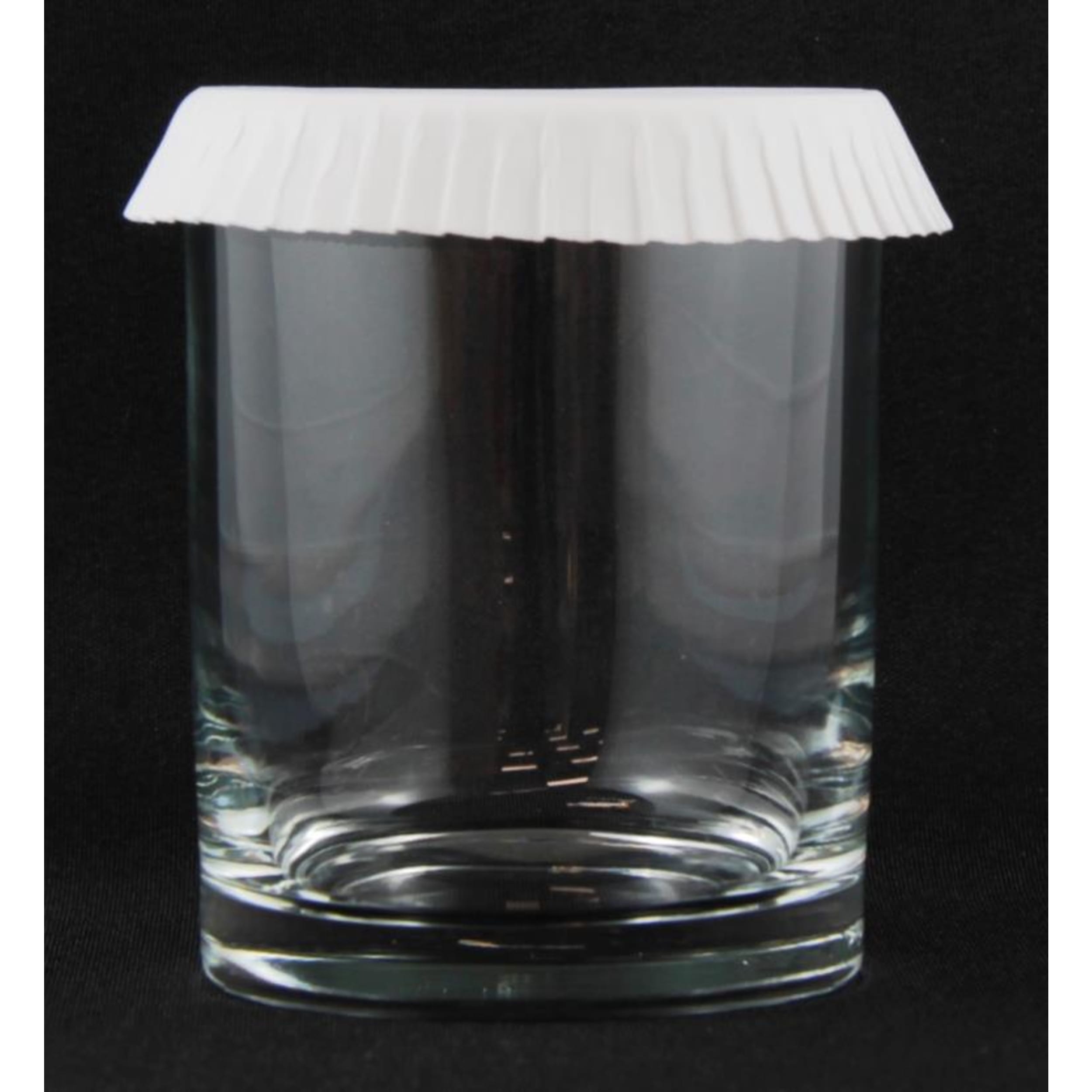 Catering Collection Glass Cover Paper White Base 70mm Wall 15mm (100 Pack)